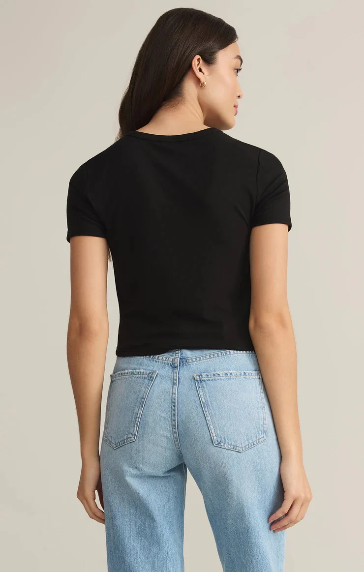 Second Skin Crew Top Black - Image 3